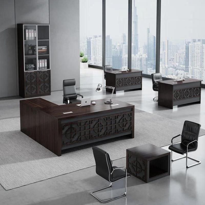 Exclusive Modern Office Executive Desk Luxury Manager Wooden Work Table Furniture