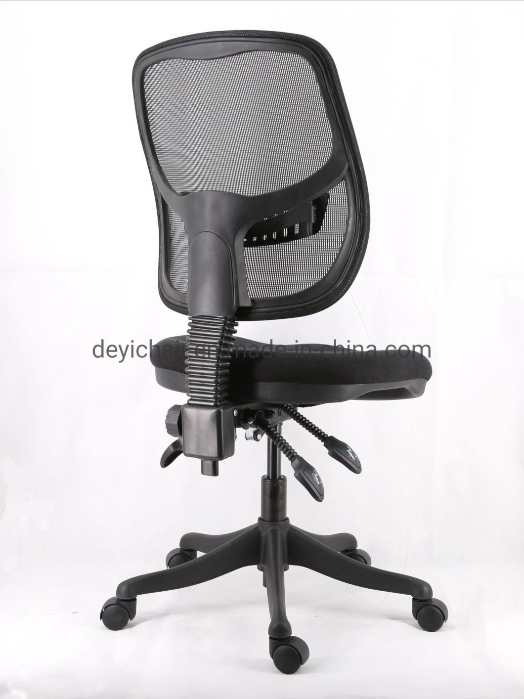 with Lumbar Support Adjustable Armrest Simple Function Seat up and Down Mechanism Nylon Base Manger Medium Backrest Office Chair