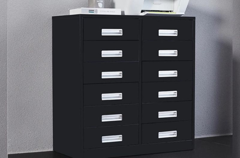Low Price 12 Drawer Steel Filing Cabinet Office/Library/School Use