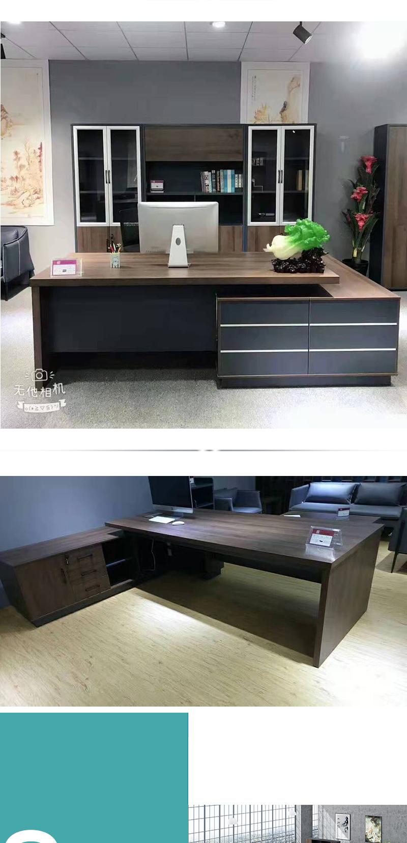Office Furniture Wooden Furniture L Shape MDF Comfortable Modern Wooden Boss Manager CEO Executive Office Table