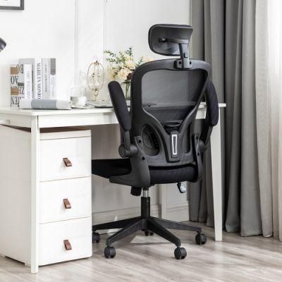 Home and Office Furniture Chair Wholesale New Swivel Ergonomic Mesh Swivel Computer Executive Office Chairs with Headrest and Flip up Armrest