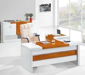 2019 High Glossy White Painting Paper Office Table Executive Desk 2018 New Design Office Furniture