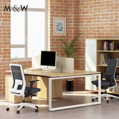 Factory Direct Sale Wood Furniture Double Workstation Wholesale Material Office Desk