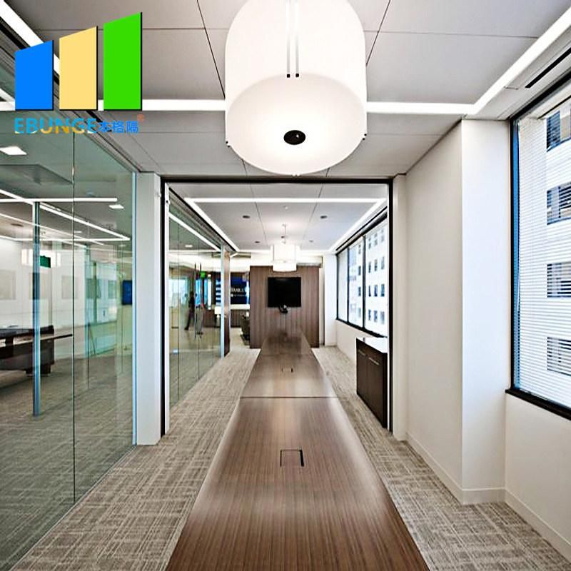 Aluminium Frame Folding Movable Tempered Office Glass Partition Wall