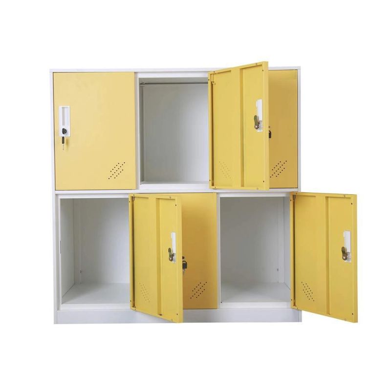 Hot Sale Steel Metal Lockers 6 Door Storage Locker for Gym Home Hotel