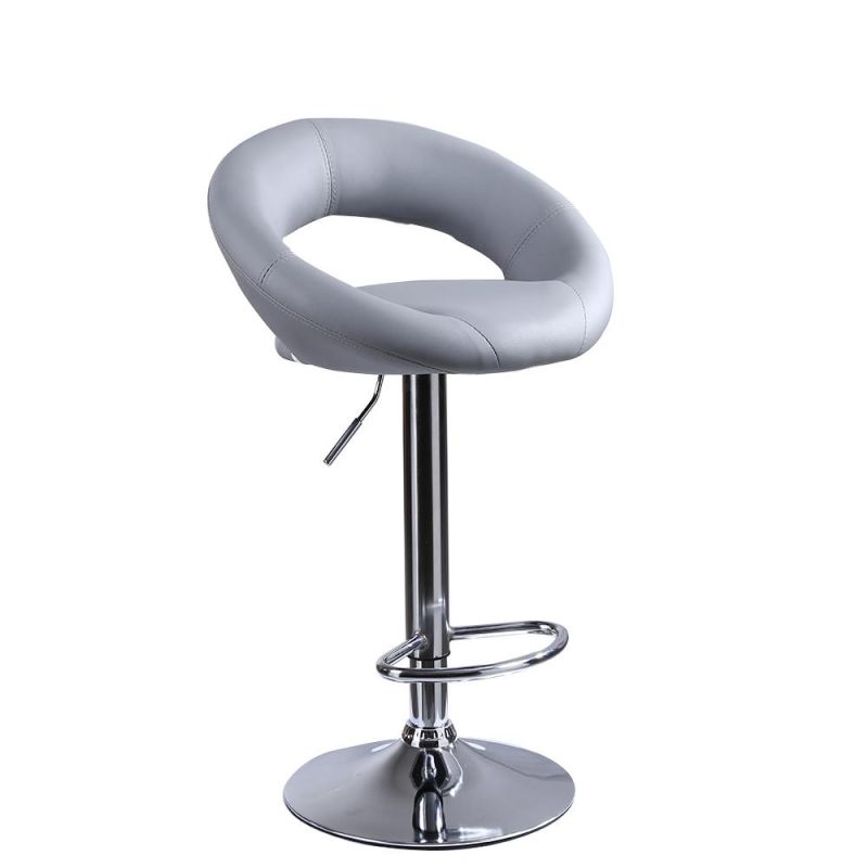 Modern Minimalist Barstool High Back Bar Stool Swivel Adjustable Restaurant Bar Chair