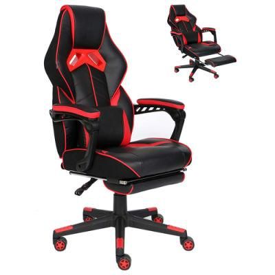 Red Black High Back Good Quality Racing Gaming Seat Chair with Foot Rest