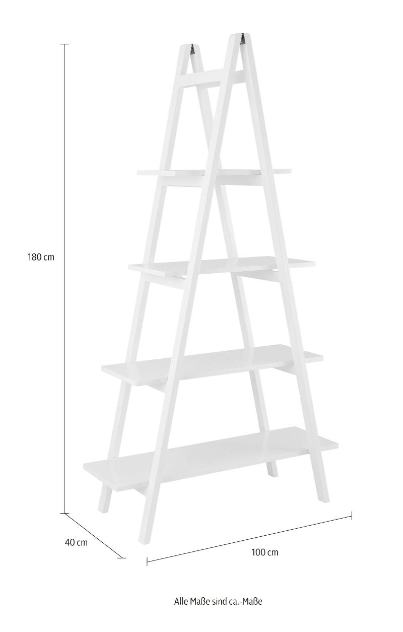 Triangle Wood Bookshelf 4 Tiers Ladder Bookshelf