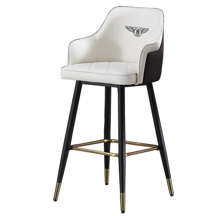 Metal Legs Leisure Chair High Back Lounge Bar Chair