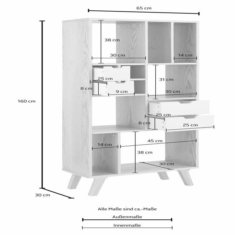 Multinational Four-Layer Wooden Shelf for Living Room