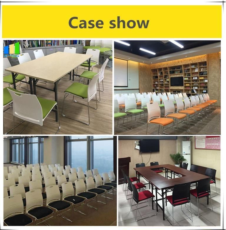 Office Folding Conference Chairs Plastic Training Chair Without Wheels