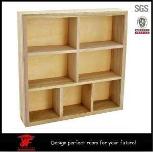 Simple Wooden Craft Storage Unit Floating Wall Cube Display Shelf