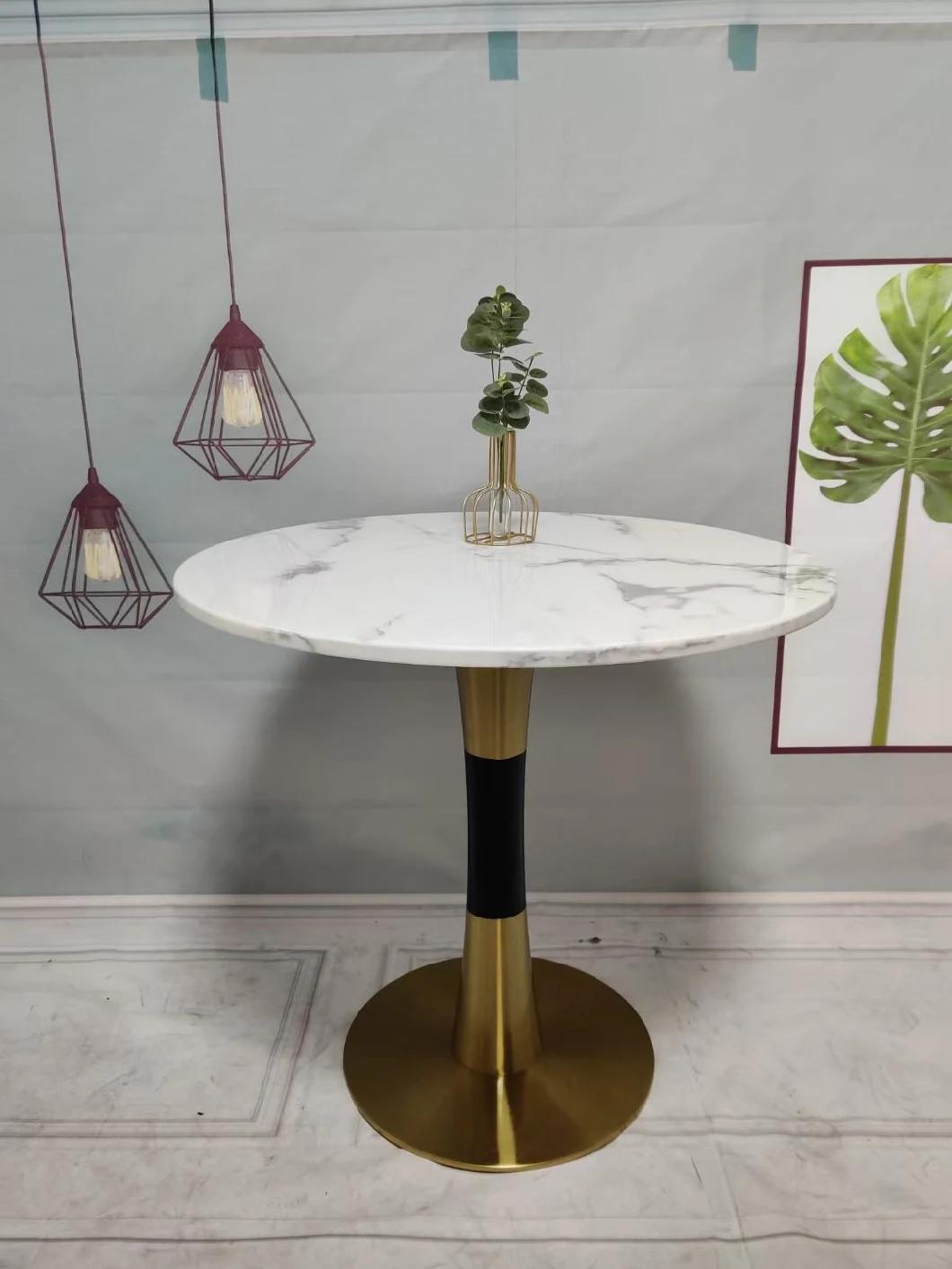 Luxury Coffee Furniture Diner Modern Hotel Round Metal Table