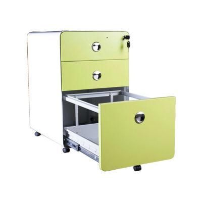 Office Furniture Equipment for A4 Steel File 3 Drawers Filing Mobile Pedestal 3 Drawer Mobile Cabinet