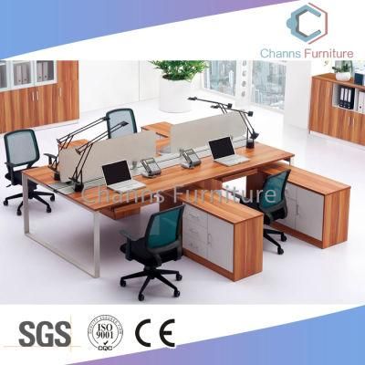 Fashion Four Seats Office Partition Workstation with Metal Legs (CAS-W31481)