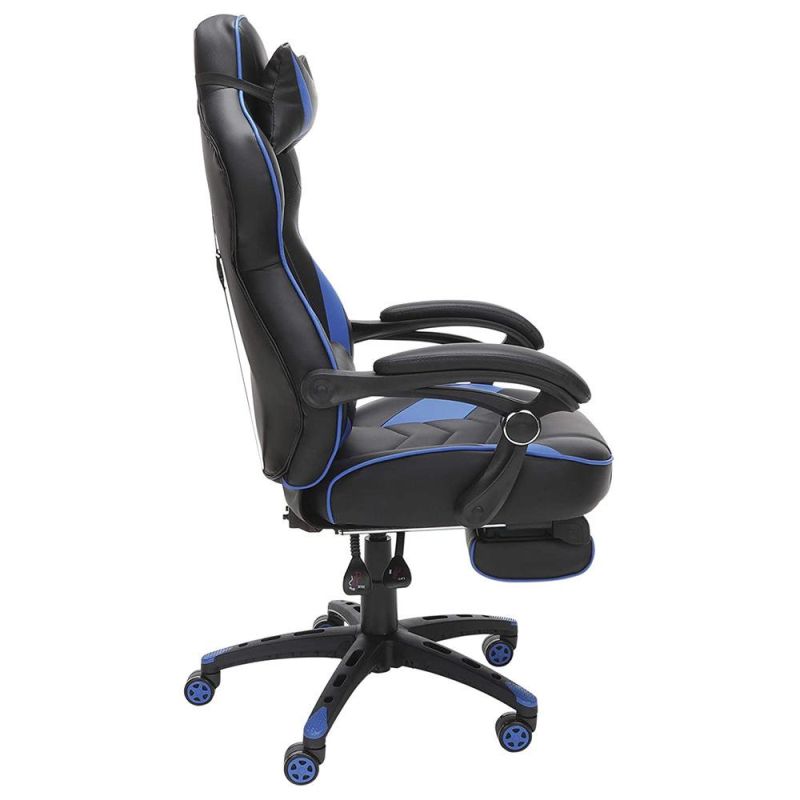 Black Factory Wholesale High Back Adjustable Leather Ergonomic Racing Game Chair