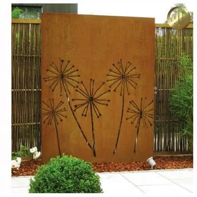 Rusty Garden Metal Decorative Corten Steel Rectangular Screen