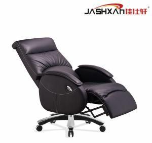 Luxury High Back Boss Manager Executive Vintage Over Sized Black Swivel Reclining Genuine Leather Office Chairs