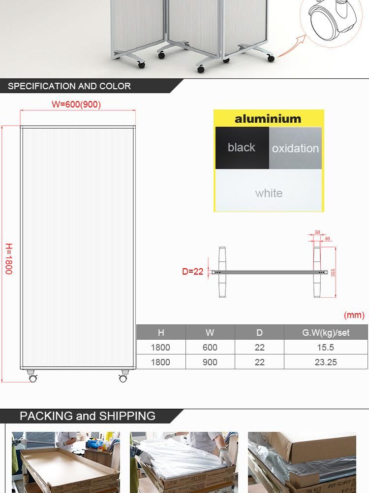Factory Price Aluminium Dividers Low Office Movable Wall