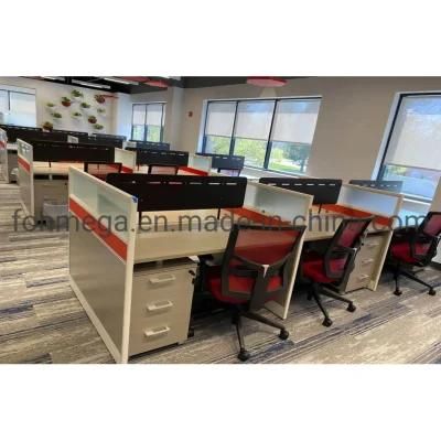 Modern Melamine Office Workstation Desk with Partitions