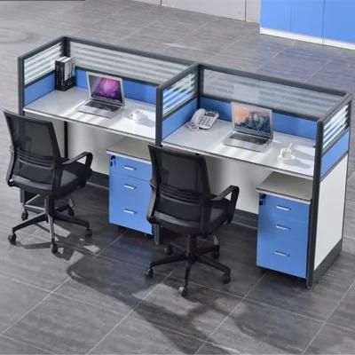 Adjustable Mesh Office Chair Modern Design Cubicle 2 Person Office Workstation