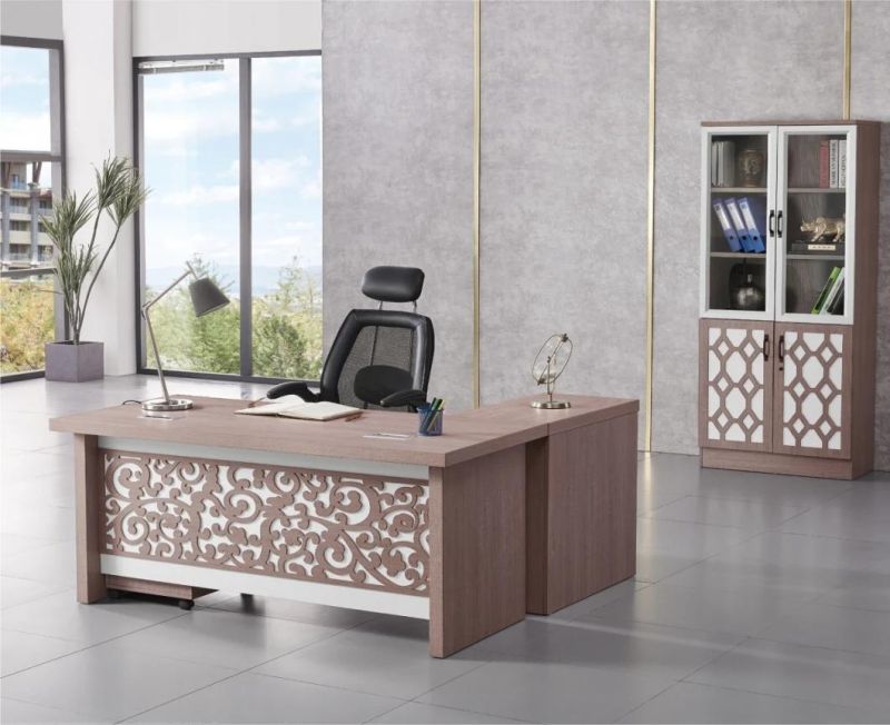 Modern Patent Design MDF Furniture L Shaped Computer Manager Executive Office Desk