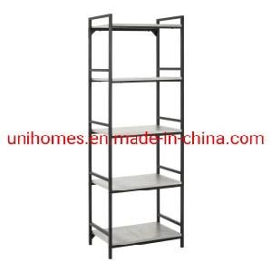 Bookshelf, Home Office Bookcase, Storage Rack with Steel Frame, for Living Room, Office, Study, Hallway, Industrial Style, Rustic Brown and Black