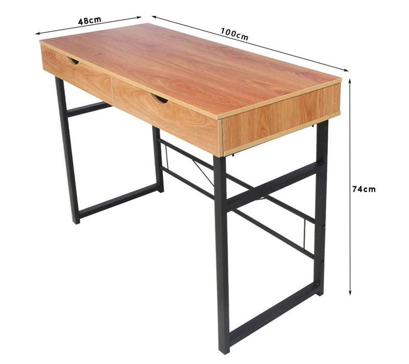 European and American Simple Steel-Wood Combined Fashion Integrated Writing Desk 0338