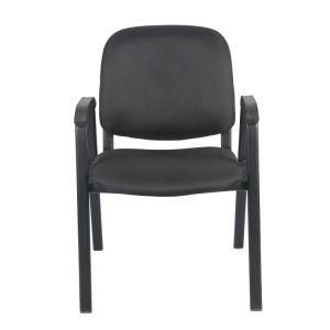 Modern Office Stacking Chair with Metal Frame and Fabric/Bonded Leather Upholstered