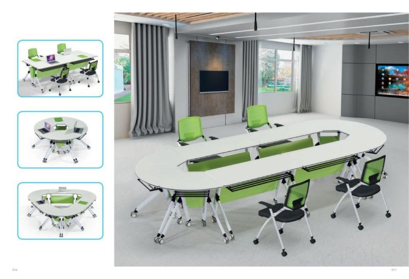 Folding Movable Stackable Standing Sliding Computer Study Office Table Hardware Training Desk