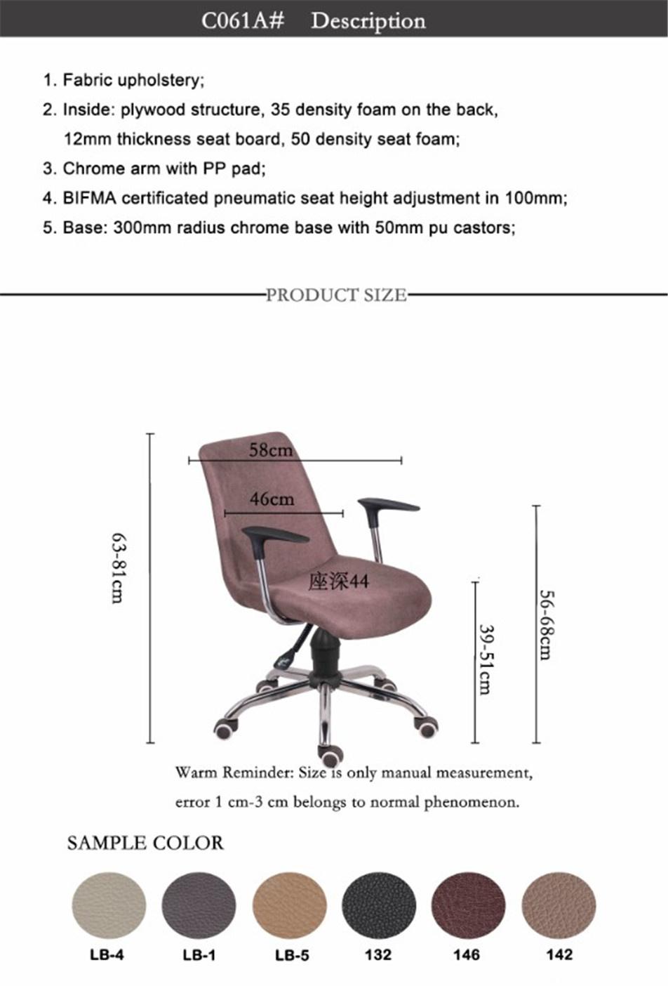 Factory Produced Popular Low Back Office Chair Staff Workstation Chair