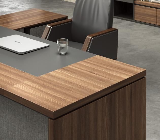 High Quality Melamine Laminated Particle Desks Executive Office Furniture with Storage Cabinet CEO Director Manager Desk