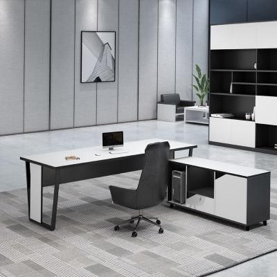 Chinese Furniture Factory Simple Modern Steel Wood President Office Director Desk