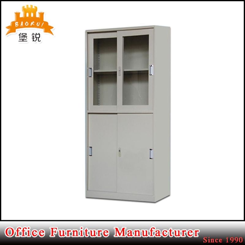 up Glass Down Metal Sliding Door Office Laboratory Storage Cabinet