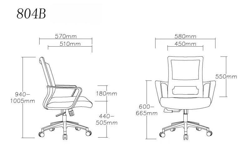 Hot Sale Swivel Modern Staff Manager Computer Mesh Office Chair with Armrest