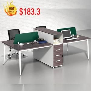 Promotional Cheap Specification of Modern Benching Workstations Furniture Modular Wooden Office Partition for 4 Person
