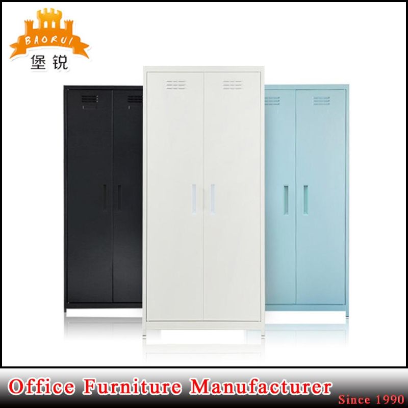 Bas-141 Two Door Living Room Furniture Steel Storage Clothes Wardrobe with Feet