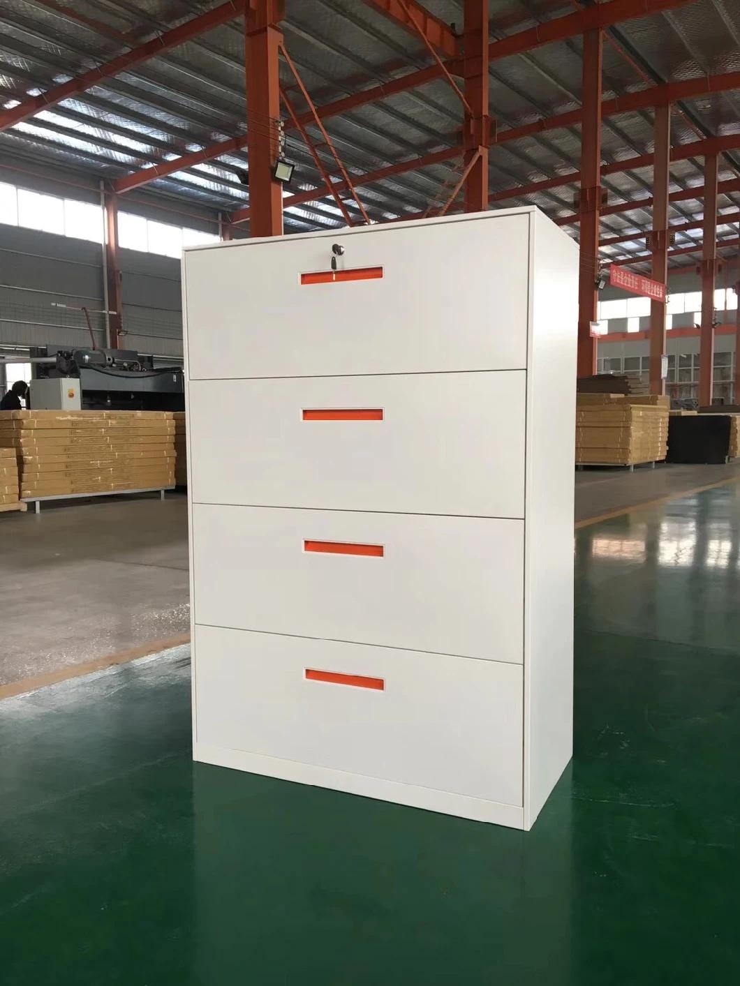 Office Furniture Lateral 4 Drawers Steel Filing Cabinet