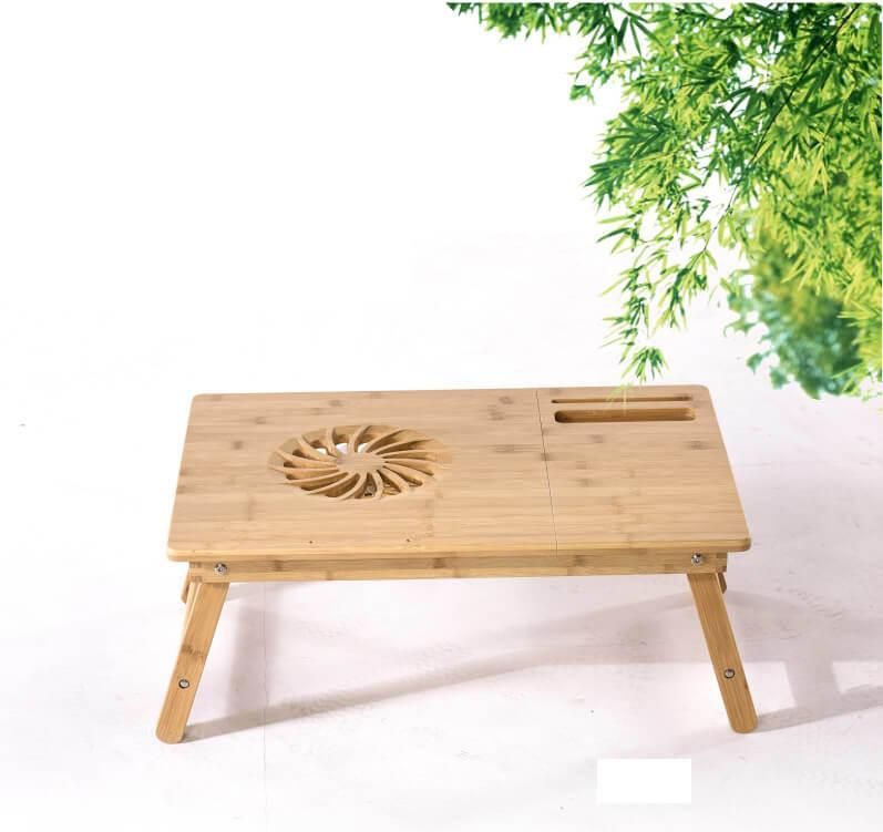 Customized Adjustable Foldable Laptop Tray Table Stand for Desk with Cooling Fan