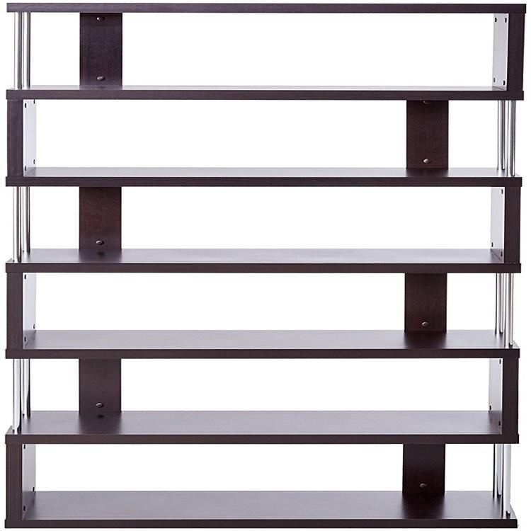 Dark Brown Wooden Bookshelf in Business Style