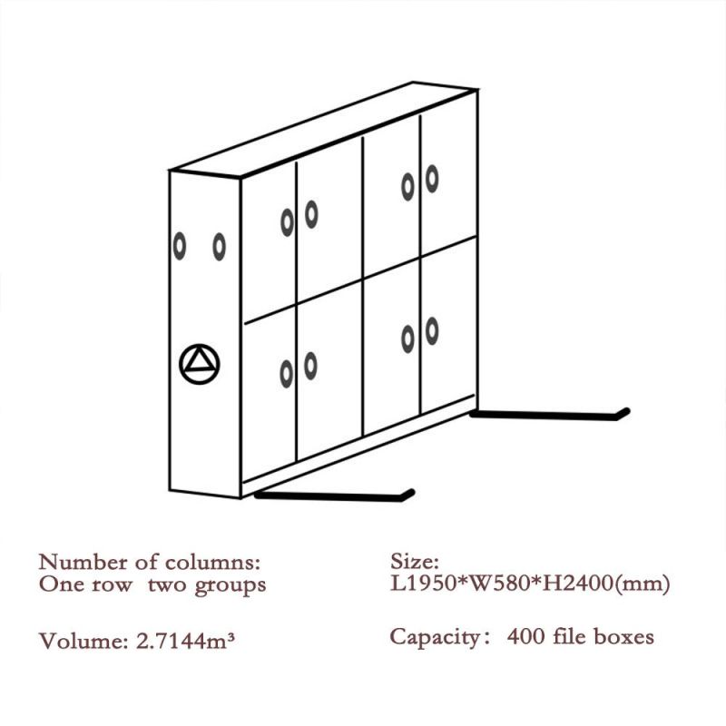 Archive Room, Library Movable File Rack, Modern Steel Furniture.