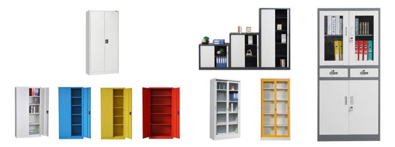 Double Storage Cabinet Metal Steel Cupboard for Clothes