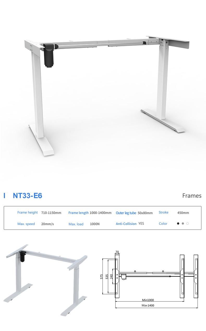 Stainless Steel Autonomic Ergonomic Electric Table Top Stand up Height Adjustable Standing Desk