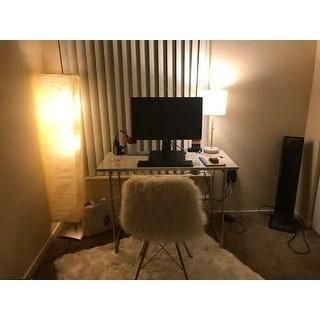Silver Orchid Madsen Faux Marble Writing Desk