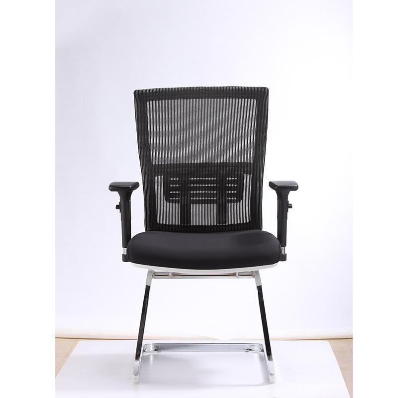 Cheapest White Comfortable Office Visitor Meeting Chair Without Wheels