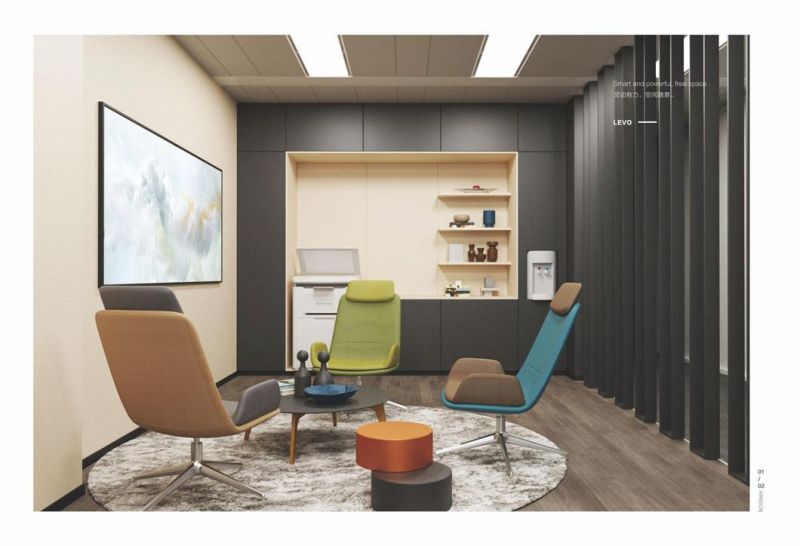 Fashion Leisure Lounge Seating Middle Classic PU Leather Boss Manager Executive Ergonomic Eco-Friendly Home Office Chair