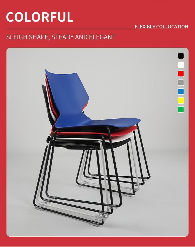 Lecture Hall Student Training Stainless Steel Folding Plastic School Chair with Writing Board