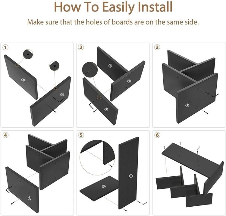 Modern Design MDF Wooden Furniture Storage Shelves Bookshelf