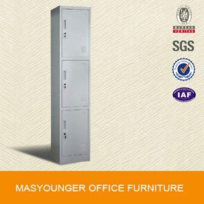 Customize Available Steel Single Tier 3 Door Wardrobe Locker