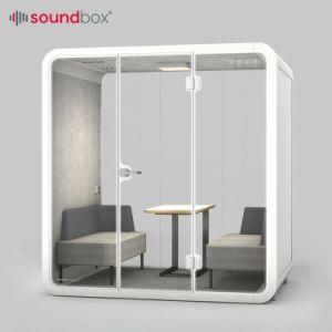 Hot Sales Soundbox 4 Seat Indoor Outdoor Office Pod Private Soundproofing Acoustic Office Booth